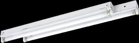 staggered t5 or t8 compact 28700 Compact Staggered Strip to help provide an uninterrupted pattern of light with no dark spots between lamp ends. Fixture is open on one end for continuous row mounting.