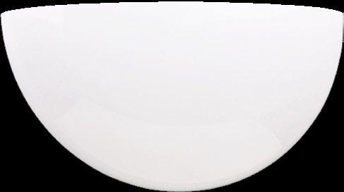50-10 -10-CRM-CR rounded sconce 4700 SERIES Decorative wall fixture in bright white acrylic for use in bathrooms, hallways or any other