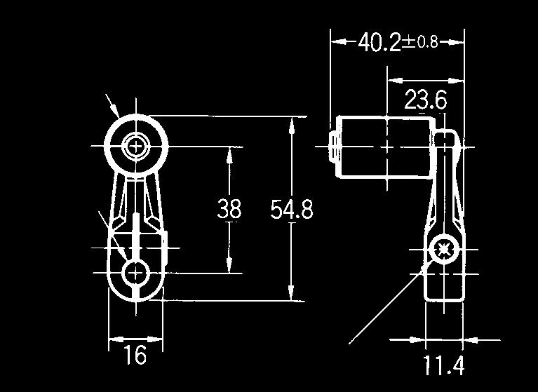 7 stainless steel roller R socket screw (length: 12) 17 12 11.5 Adjustable D4B-000N 19 dia.