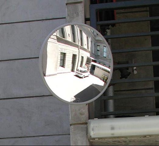 Stainless Steel Convex Safety Mirror Heavy duty indoor/outdoor stainless steel mirror. Super bright, clear reflection with no distortion. Weather resistant.