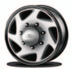 gray-painted steel wheels with LT245/75R6E tires (SRW) 6" white-painted steel wheels with LT225/75R6E tires (DRW) Auxiliary fuel port Heavy-duty battery Modified vehicle wiring kit and system Rear