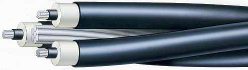 High Voltage Aerial Bundled Cables HV XLPE Insulated Non Metallic Screened ABC 6.35/11kV & 12.