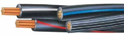 PVC Insulated Aerial Cables Single/2/ Copper PVC Insulated Twisted Aerial Cables 2/3/4 Core Copper 0.6/1kV PVC insulated aerial cables to AS/NZS 5000.1. Hard drawn copper conductors.