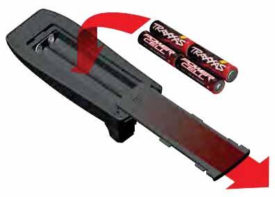 Caution: Discontinue running your model at the first sign of weak batteries (flashing red light) to avoid losing control. If the status LED doesn t light green, check the polarity of the batteries.