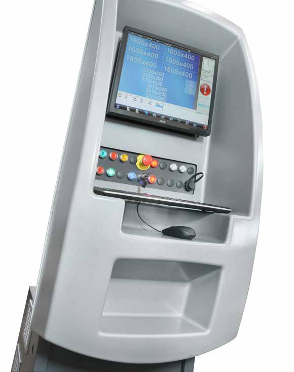 Control cabinet Pulpit Software Remote assistance Ergonomic and mobile control pulpit on independent wheels, for easy access to the interface and safety controls, complete with high-definition colour