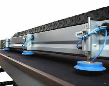 The system also allows measuring with decimal precision the glass to be cut and it can be used on the automatic lines to check the integrity of the sheet.