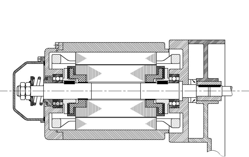 7.3.2 Mode of operation of the sliding clutch for the slow speed motor of version B9.