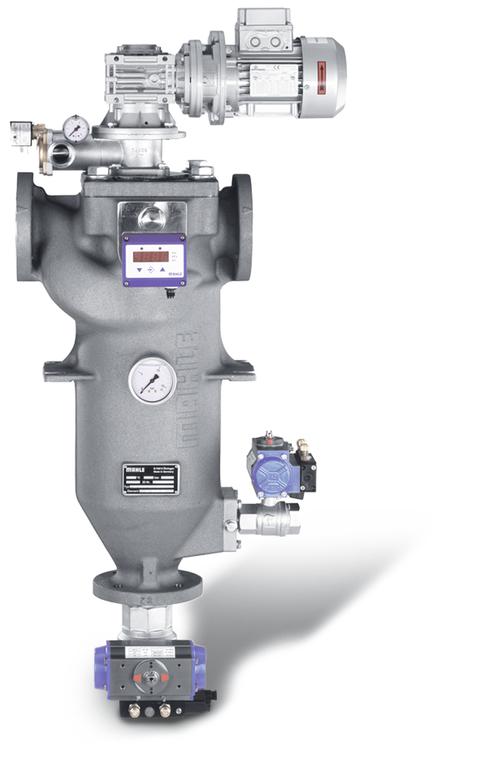 backflushing with external or internal pressure media Advantages: Low lifecycle cost because no filter material is consumed Cleaning without interrupting filtration Precise separation quality in