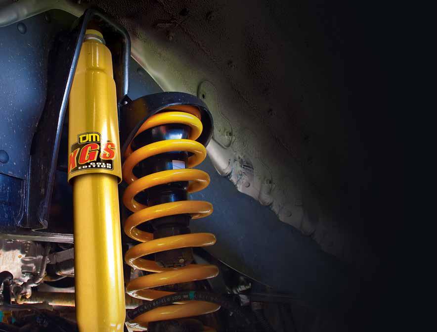 ORIGINAL EQUIPMENT VS XGS GOLD SHOCK ABSORBER Longer suspension travel Increased wheel articulation Up to 40% larger tube body Increased strength Up to 50% thicker tube To resist stone damage