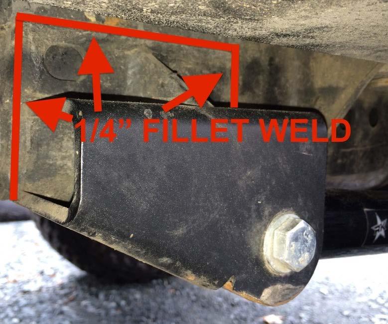 Alignment Hole in Side of Frame Weld on Lower Control Arm Mount Remove the OEM mounts, lower control arm and upper control arm mounts on the