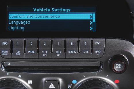 Trip/Fuel menu (digital speed - ometer, trip odometers, fuel range, average fuel economy, average vehicle speed, OnStar Turn-by-Turn guidance ). B.