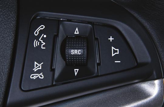 AUDIO STEERING WHEEL CONTROLS + Volume Press + or to adjust the volume. SRC Source Press to select an audio source.
