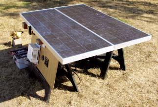AM Solar panels were mounted in prone position for the test, replicating coach use.
