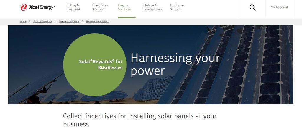 Xcel Energy Solar*Rewards kwh production based incentive; 4.6 MW (2016) http://www.xcelenergy.