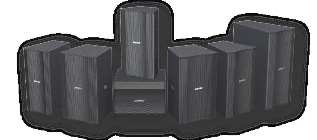 Section 3 I Bose LT Series Loudspeakers Product Line Overview Bose LT 4402 WR, LT 6403 WR, LT 9702 WR, MB 24 WR, LT 9403, LT 9402 WR, LT 3202 WR Bose LT Series loudspeakers are comprised of 6