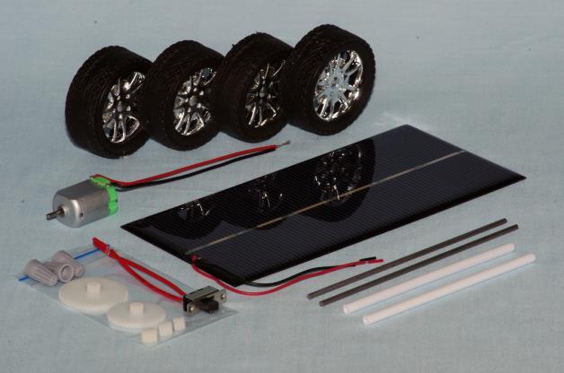 The exploded view indicates the relationship between the various components. The design of the SOLAR CAR should be considered as a complete unit, not just as separate parts.
