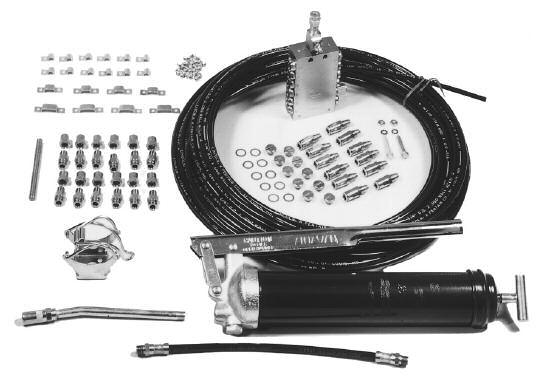 Kits These kits are designed to service up to 12 points from a single grease fitting utilizing our 12-point SSV series divider valve.