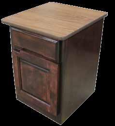 2) Taping Cabinet Table with Backrest adds 6 to depth and 12 to total height 3) Supply Top Wastebins are 28 quart, color is black 4) Natural