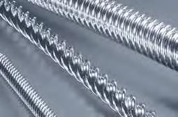 Precision rolled lead screws offer a burnished finish for maximum efficiency and lowest wear. All screws are stainless steel to provide corrosion resistance and a bright finish.