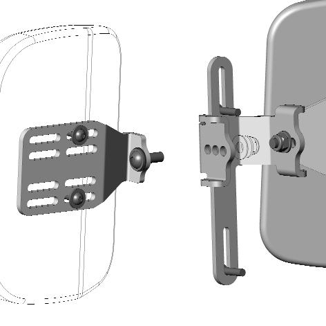 assembly can be adjusted via the calf pad mounting plate (both pads are adjusted at once)- see
