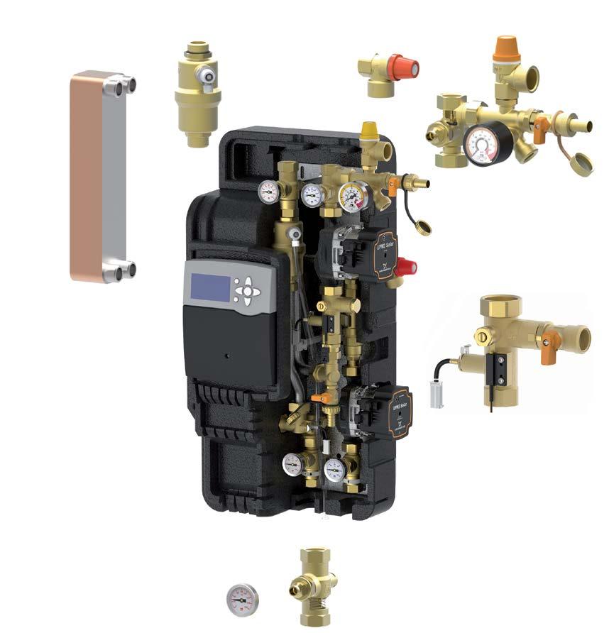 Features - Overview SolexMini HZ Airstop for permanent deaeration of the solar fluid Heating pressure relief gauge 3 bars Pressure relief valve approved by TÜV (German Technical