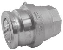 Our dry disconnect couplings are available in a wide range of sizes, metals, and seal materials. Please refer to our product description cross-reference chart for details.