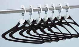 Pack of 10 Anti Theft hangers Silver-grey epoxy tubular steel garment rail on castors. Overall dimensions 1830L x 1730H x 500D. Supplied KD for snap together assembly. Garment Rail 132.