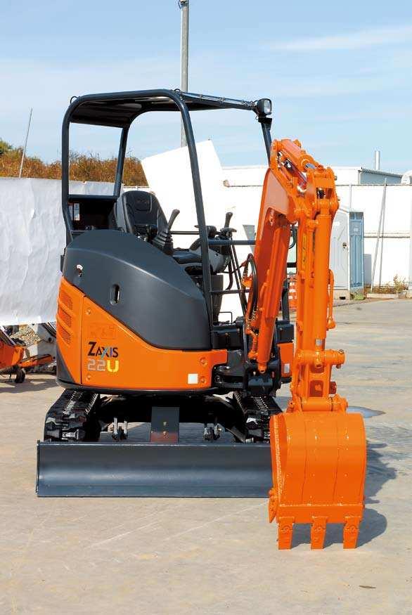 Hitachi applied all its excavator expertise in the design of the new zero-tail mini excavators ZXIS 22U.