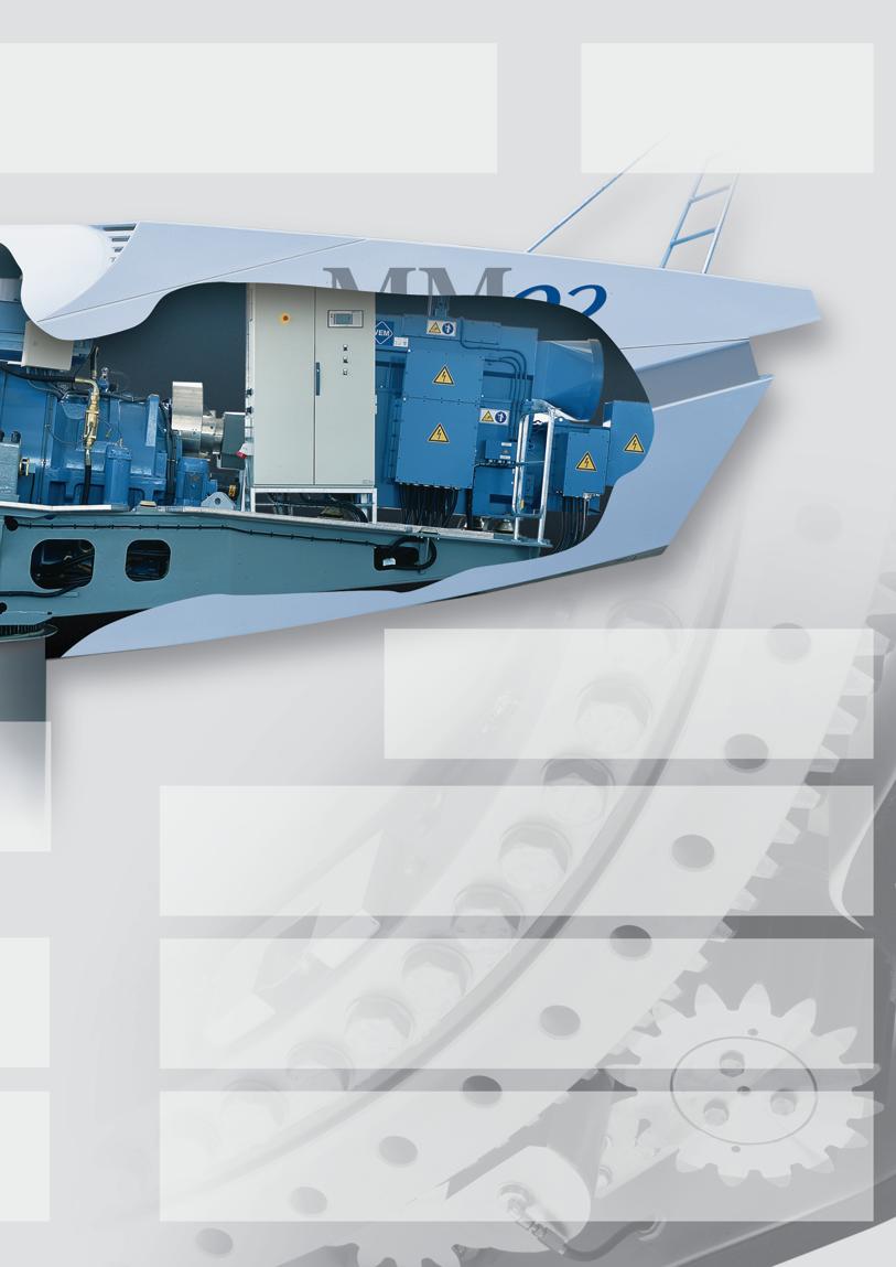 y/spur wheel gearbox Dimensioned according to REpower gear regulations, meeting the rements regarding service life and smooth running Optimised efficiency Elastomer ultiplier for structure-borne