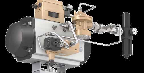 Regardless of the positioner s signal and the solenoid valve s position, the lock-up valve causes the actuator to remain in its last position as soon as the supply pressure falls below a
