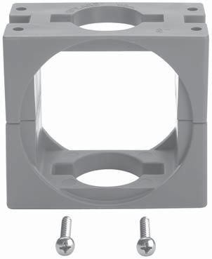 Includes mounting hardware. Impact and corrosion resistant Polypropylene construction. Easily adapts to actuator mount using optional Multi-Mount Actuator Mounting Platform.