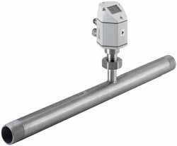 lowmeter for Gases 8008 Thermal mass flow measurement Integrated inlet and outlet pipes for flow conditioning Pipe sizes up to 2 Integrated display This flowmeter series is made for measuring of