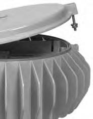 Cooler Operating Cone Hood Larger sloped surface sheds dusts, dirt and combustible fibers providing better heat dissipation.
