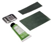 tube of vinyl cement and one thumb buffer. 11-049 Sleeve of Rubber Repair Kits. Our most popular kit for home repairs. Sleeve of 12 display boxes.