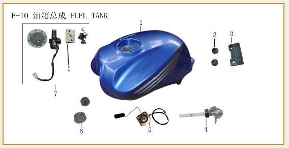 ML150-9J Frame Parts 150910-1BU Fuel Tank Weldment - Blue 150910-1R Fuel Tank Weldment - Red 150910-2 Fuel Tank Rear Grommet