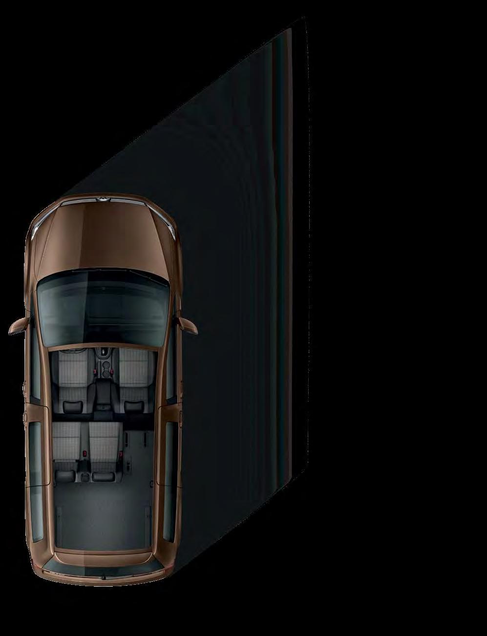 The rear seats in the Caddy can be folded, and completely removed sometimes even independently of each other. The single seats in the second seating row can even be double-folded if necessary.