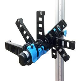 Intuitive & Tool-less Design Accessory Rod mounts to Motive's central track, features tool-less vertical adjustment and serves as the foundation for all of Motive's cable management accessories.