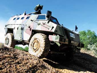 DEFTECH s testing circuit, built to NATO standards, at the plant in Pekan, is a proving ground where military vehicles are put through their paces.