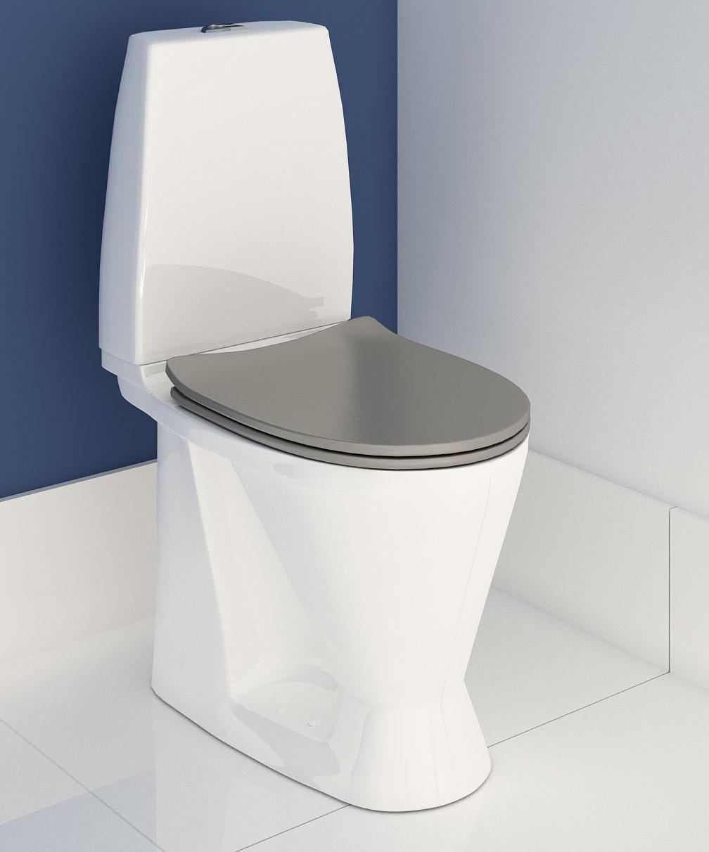 Ifo Sign Toilet Increased Height - S Trap Free standing toilet with 460mm seat height for those who cannot easily sit down or stand up - especially for hip and knee support.