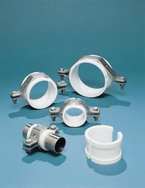 ACRYLIC SIGHT GLASS PIPE HANGER SLEEVES Made of heat resistant polypropylene,
