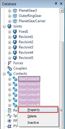 Creating the 2D Contacts For quick simulations, RecurDyn allows the creation of 2D contacts which take into account the profile shape of the gear teeth.