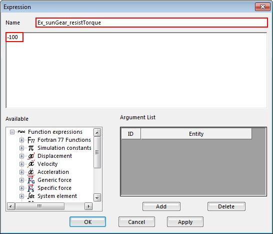 2. Set the Creation Method toolbar to joint. 3. Use the Select List to select RevJoint2, the revolute joint between MotherBody and SunGear. 4. Open the Properties dialog for RotationalAxial1. 5.