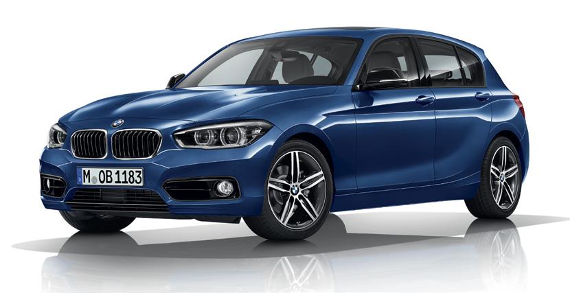 Standard Equipment Highlights Sport models 4 Sport (In addition / replacement to SE) 17" light alloy Star-spoke style 655 wheels with run-flat tyres Ambient lighting switchable BMW Classic