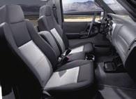 Comfort & Command Leather-Trimmed Sport Buckets B A These topof-the-line seats feature driver s-side lumbar support, as well as a center console with storage.