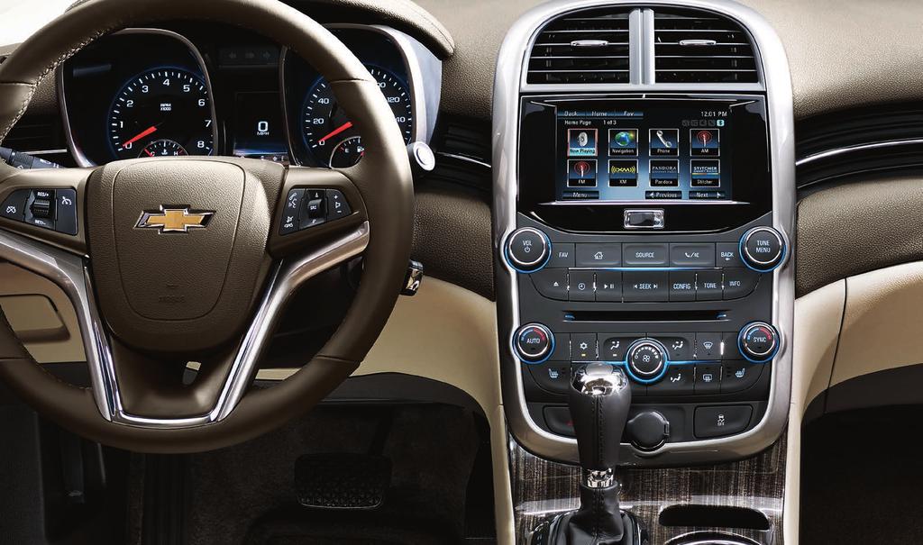 CHEVROLET MYLINK. Available Chevrolet MyLink 1 allows you to make calls and select radio stations through voice commands, touch-screen buttons and steering wheelmounted controls.