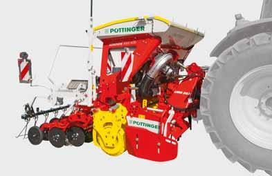 Proven changeable speed gearbox, variable rotor speed. PTO input shaft mounted far back, gearbox equipped with cooling fins. Rear PTO shaft available (optional).