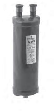 A-AS Suction Accumulators The A-AS protects the compressor from liquid slugging and is used with CFC, HCFC, and HFC refrigerants. It is available for systems through 28 tons nominal capacity.