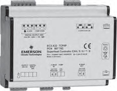 EC3-X32 Superheat Controller Expansion EX and Solenoid The EC3 is a stand-alone universal superheat controller for stable superheat control with stepper motor driven electronic control valves and is
