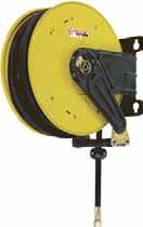 Spring Operated Hose Reels Hose Reel 040461 186 110 226 320 ø 300 310 186 140 196 226 Case: varnished steel Mounting bracket: for wall, ceiling or ground fi xing With locking device End stop