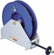 Spring Operated Hose Reels Hose Reel 040460 6 f c e d D a b Open reel: varnished steel Mounting bracket: rigid for wall, ceiling or ground fi xing 1 or 2 x per revolution; with external tension